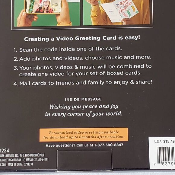 Hallmark Video Greeting Card Christmas Peace on Earth Goodwill All Box 10 New - Picture 7 of 7